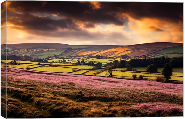Dark Clouds Over The Yorkshire Dales Canvas Print by Adam Kelly