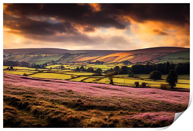 Dark Clouds Over The Yorkshire Dales Print by Adam Kelly