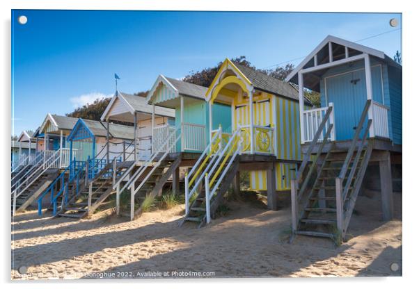 Wells next the Sea Colourful beach huts Acrylic by Richard O'Donoghue