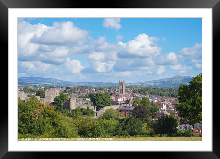 Ludlow Castle and Church  Framed Mounted Print by Richard O'Donoghue