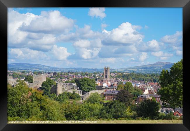 Ludlow Castle and Church  Framed Print by Richard O'Donoghue