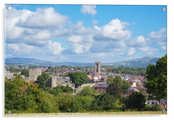 Ludlow Castle and Church  Acrylic by Richard O'Donoghue