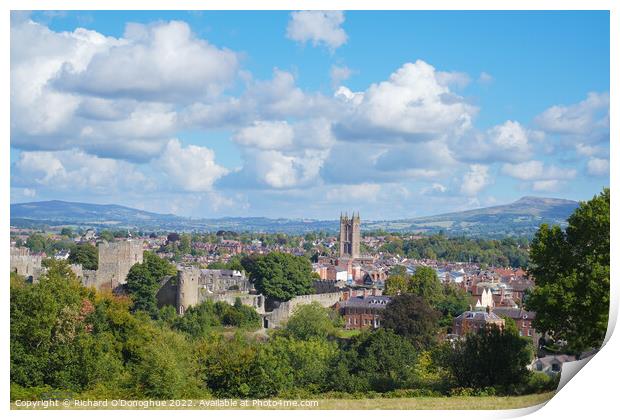 Ludlow Castle and Church  Print by Richard O'Donoghue