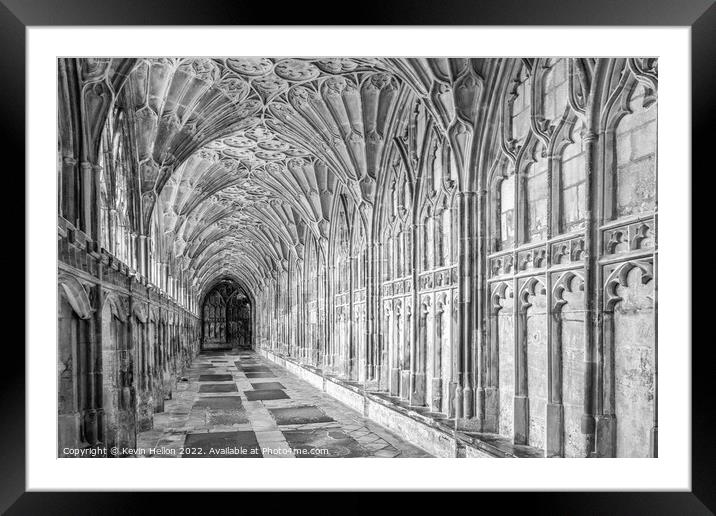 Cloisters, Gloucester Cathedral Framed Mounted Print by Kevin Hellon
