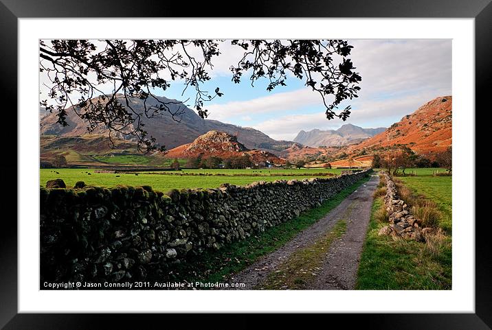 The Road To The Langdales Framed Mounted Print by Jason Connolly