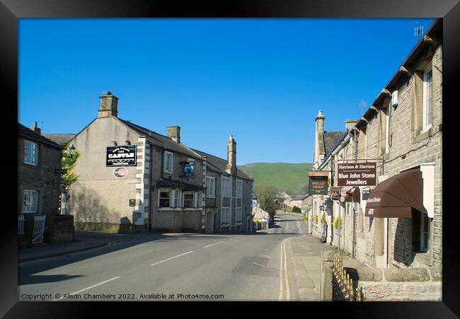 Castleton In The Peak District Framed Print by Alison Chambers