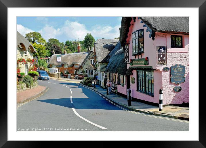 Beautiful old village, Shanklin, Isle of Wight, UK. Framed Mounted Print by john hill