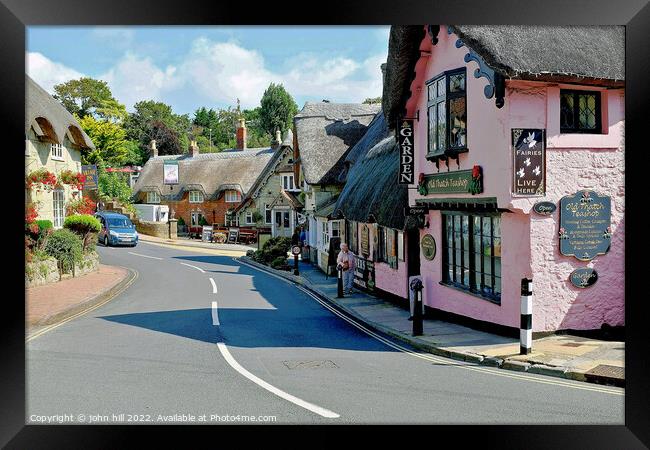 Beautiful old village, Shanklin, Isle of Wight, UK. Framed Print by john hill
