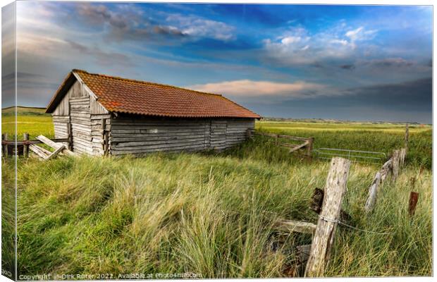 Old barn on Juist Canvas Print by Dirk Rüter