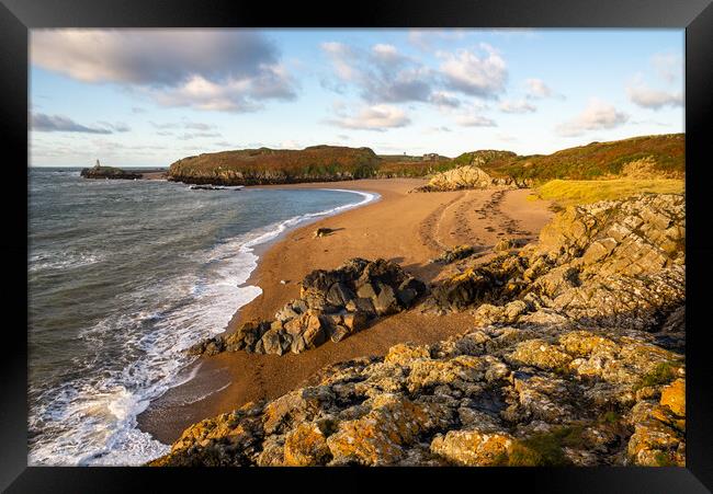 Dawn on Llanddwyn Island, Anglesley, North Wales Framed Print by Andrew Kearton