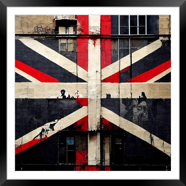 Union Jack Building E Framed Mounted Print by Adam Kelly