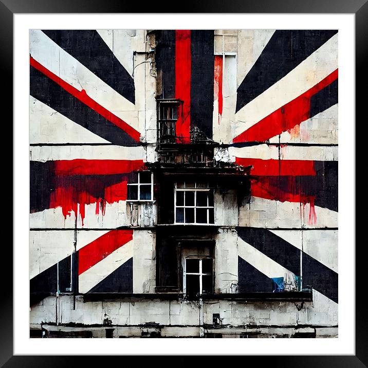 Union Jack Building G Framed Mounted Print by Adam Kelly
