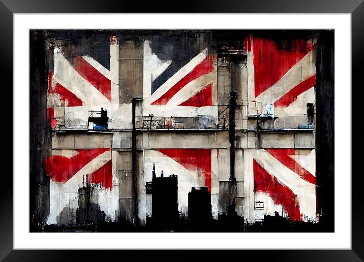 Union Jack Building I Framed Mounted Print by Adam Kelly