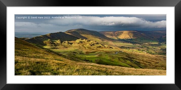 Peak District Panorama Framed Mounted Print by David Hare