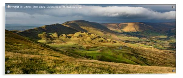Peak District Panorama Acrylic by David Hare