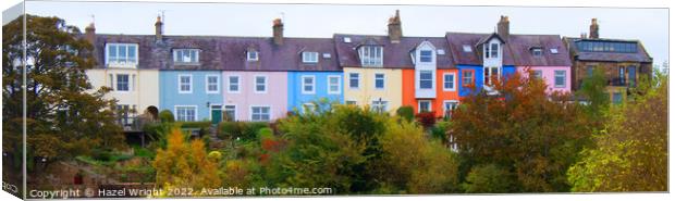 Colourful houses in Alnmouth Canvas Print by Hazel Wright