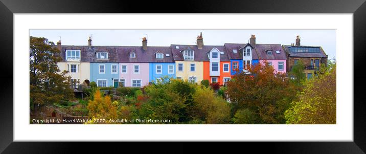 Colourful houses in Alnmouth Framed Mounted Print by Hazel Wright