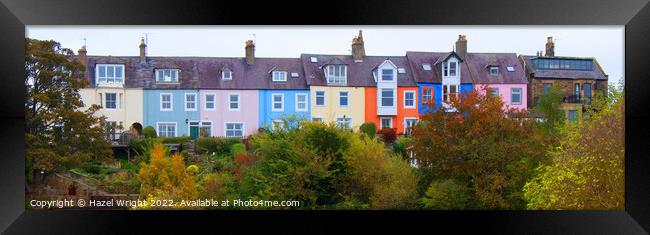 Colourful houses in Alnmouth Framed Print by Hazel Wright
