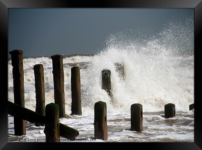 Crashing Waves Framed Print by David Borrill