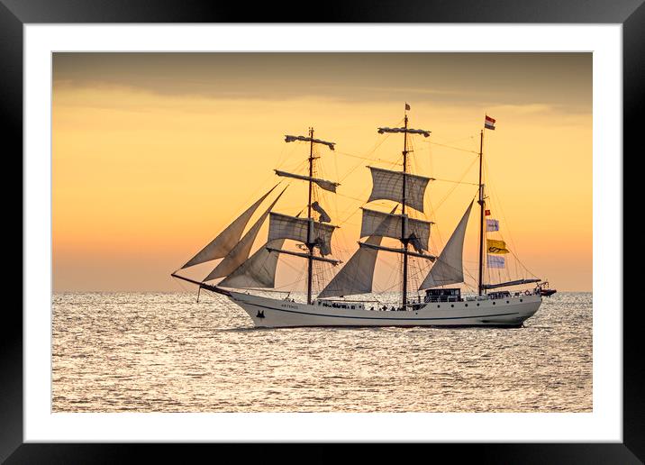 Three-Masted Barque Artemis Framed Mounted Print by Arterra 
