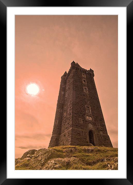 A Mystical Look at Scrabo Framed Mounted Print by pauline morris