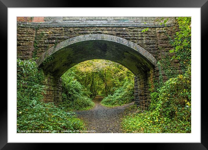 Local Woodlands near Cardiff in Early Autumn Framed Mounted Print by Nick Jenkins