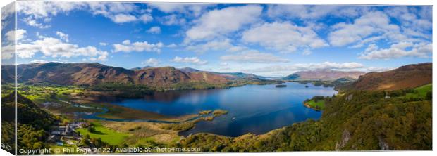 Surprise View over Derwentwater Canvas Print by Phil Page