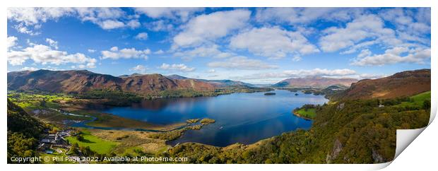 Surprise View over Derwentwater Print by Phil Page