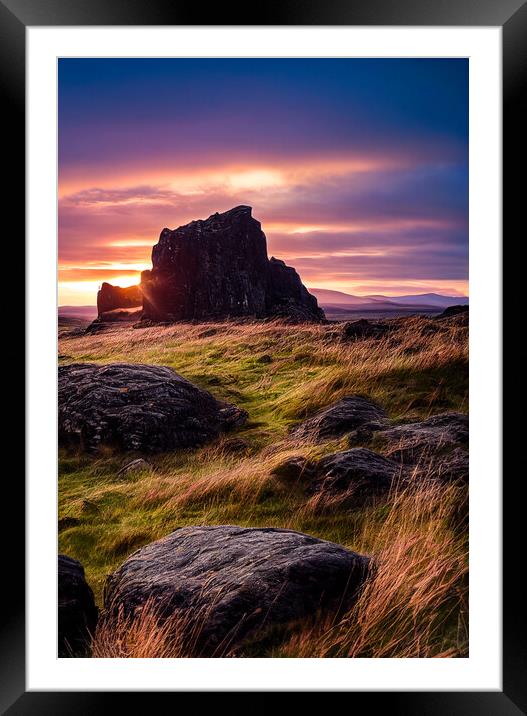 Scottish Highlands at Sun Set Framed Mounted Print by Adam Kelly