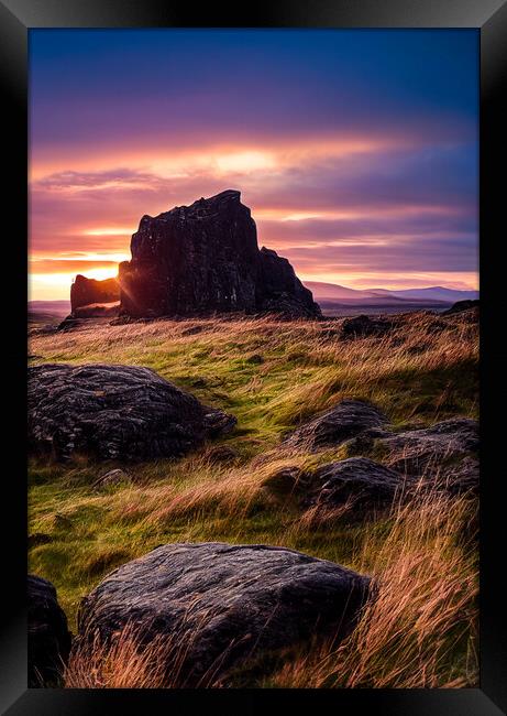 Scottish Highlands at Sun Set Framed Print by Adam Kelly
