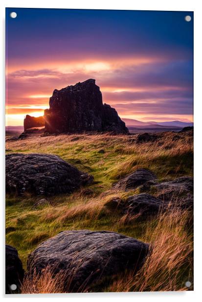 Scottish Highlands at Sun Set Acrylic by Adam Kelly