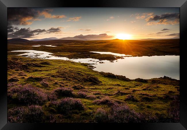Sun Set on The Loch Framed Print by Adam Kelly