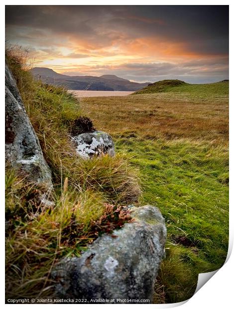 Isle of Skye View Print by Jolanta Kostecka