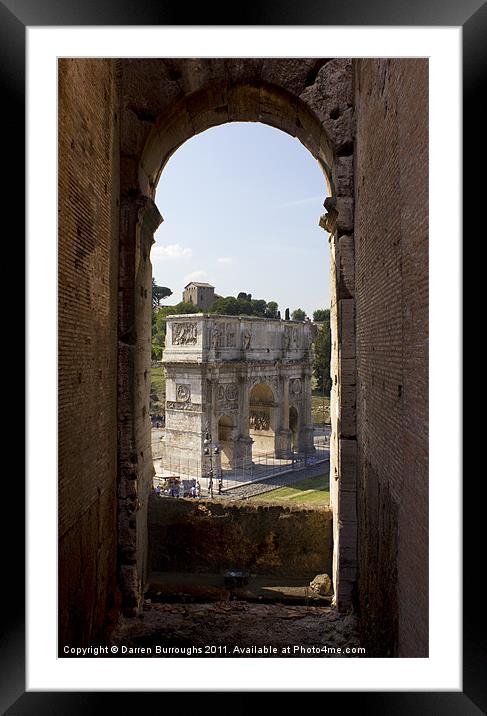 Arch Of Titus Framed Mounted Print by Darren Burroughs