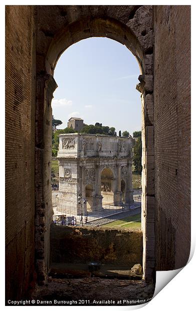 Arch Of Titus Print by Darren Burroughs