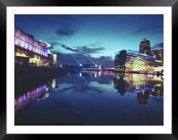 Bridge in Media City  Framed Mounted Print by Rachael Smith