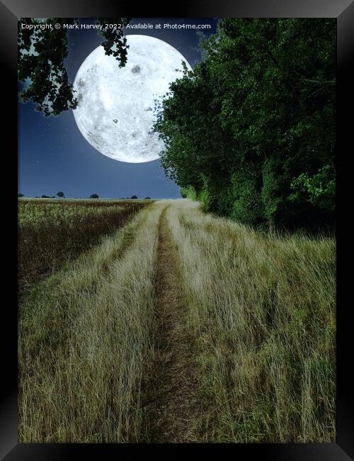 To the moon and back Framed Print by Mark Harvey