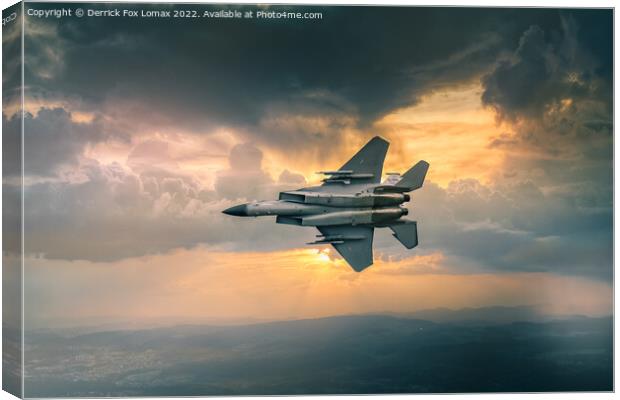 F15 Fighter Jet Canvas Print by Derrick Fox Lomax