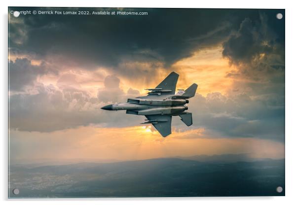 F15 Fighter Jet Acrylic by Derrick Fox Lomax