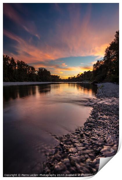 River Sunset Sky Print by Pierre Leclerc Photography