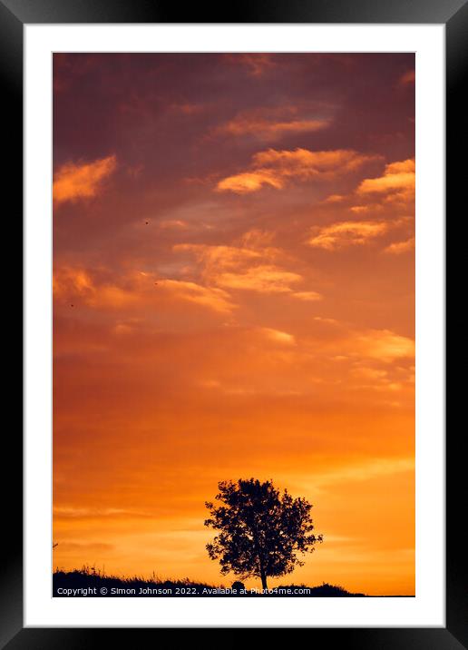 Sunrise Framed Mounted Print by Simon Johnson