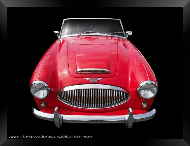 Classic red Austin-Healey 3000  Framed Print by Philip Openshaw