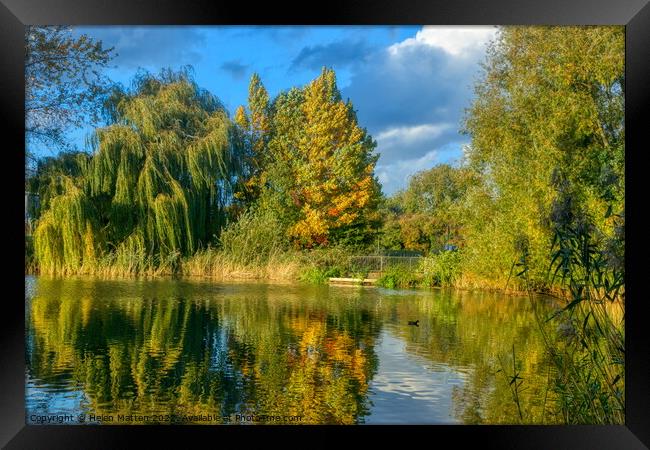 Autumn by the lake 1 Framed Print by Helkoryo Photography