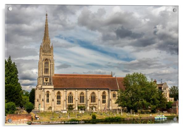 All SAints Church, Marlow, Buckinghamshire, England Acrylic by Kevin Hellon