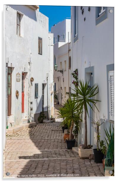 Old Street, Albufeira, Acrylic by Kevin Hellon