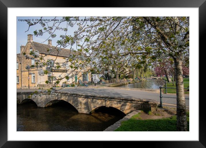 Spring in Bourton-on-the-Water Framed Mounted Print by Christopher Keeley