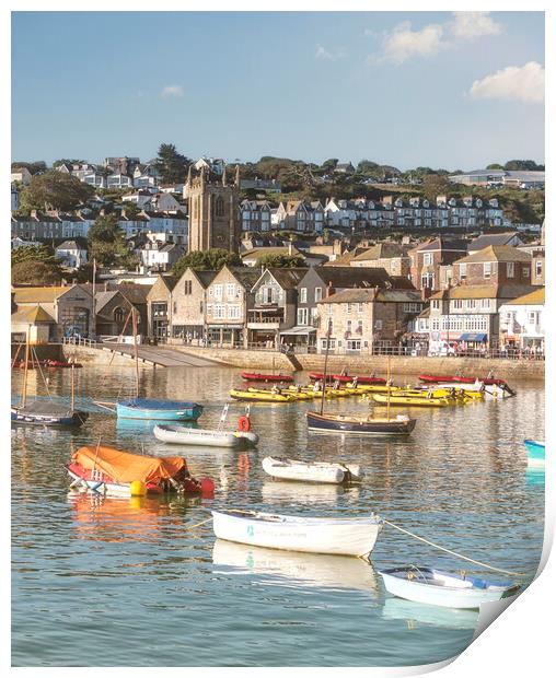 St Ives,Enchanting St Ives Harbour Light Print by kathy white
