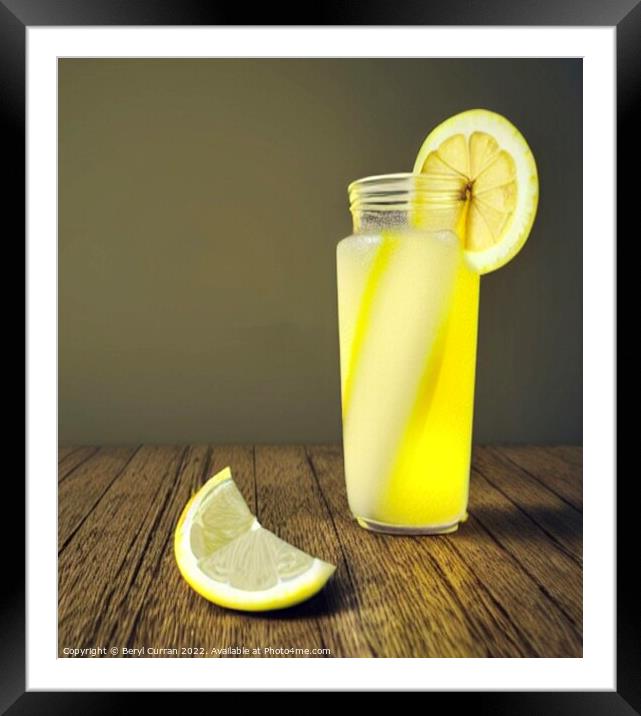 Zesty Lemonade Delight Framed Mounted Print by Beryl Curran