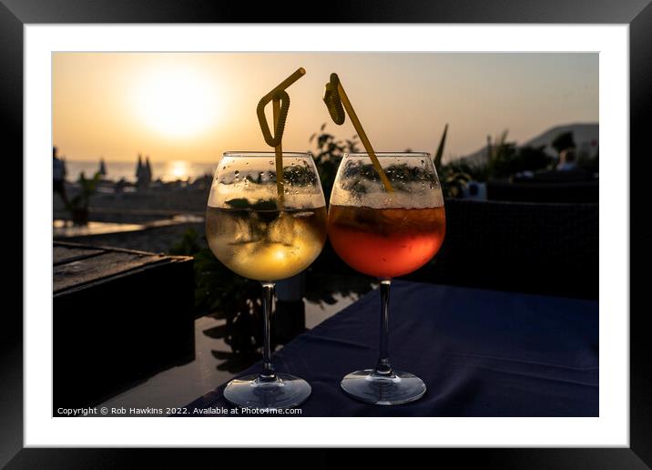 Sunset Spritz Framed Mounted Print by Rob Hawkins