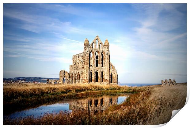 Whitby Abbey Print by Catherine Joll
